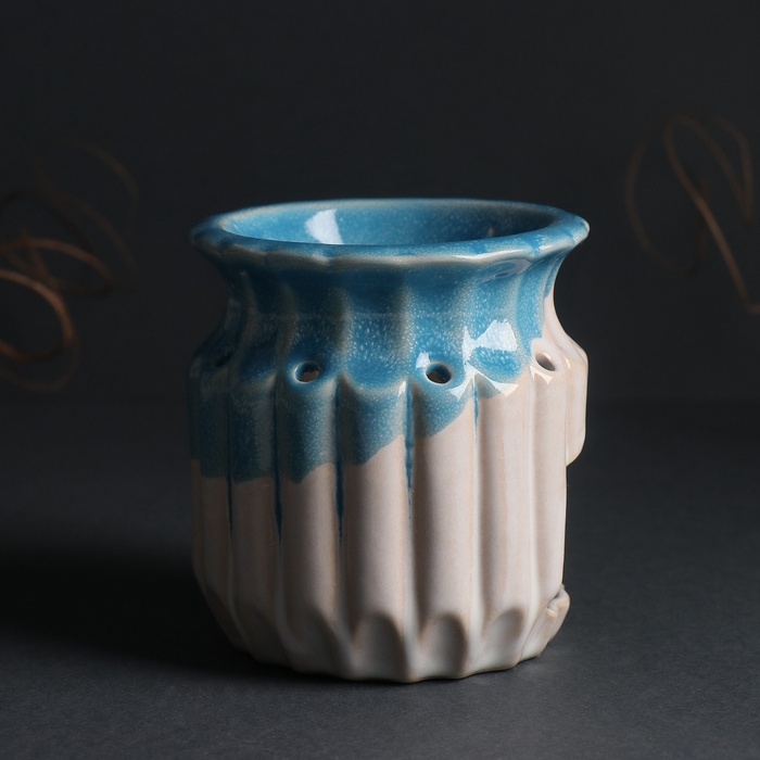 Аромалампа керамика  Аромалампа керамика "Греческая амфора" синий 9х9х9,5 см