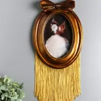 Фоторамка полистоун 14х18,5 см "Бант с бахромой" под дерево 22,5х17х3 см Фоторамка полистоун 14х18,5 см "Бант с бахромой" под дерево 22,5х17х3 см