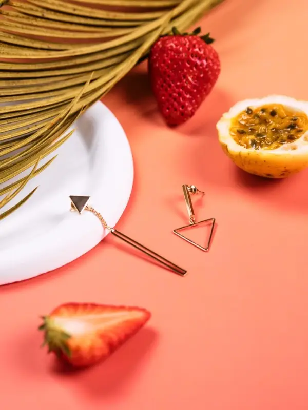Серьги висячие &laquo;Геометрия&raquo;, треугольники, цвет золото, 7 см
