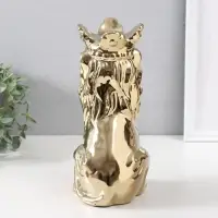 Фигурка керамика &laquo;Лев в короне&raquo;, золото, 17&times;12&times;26 см