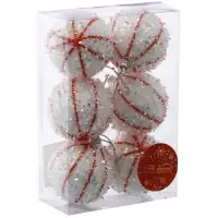 Ёлочные игрушки &laquo;Вилей&raquo;, шары новогодние, d=6 см, 6 шт., белый