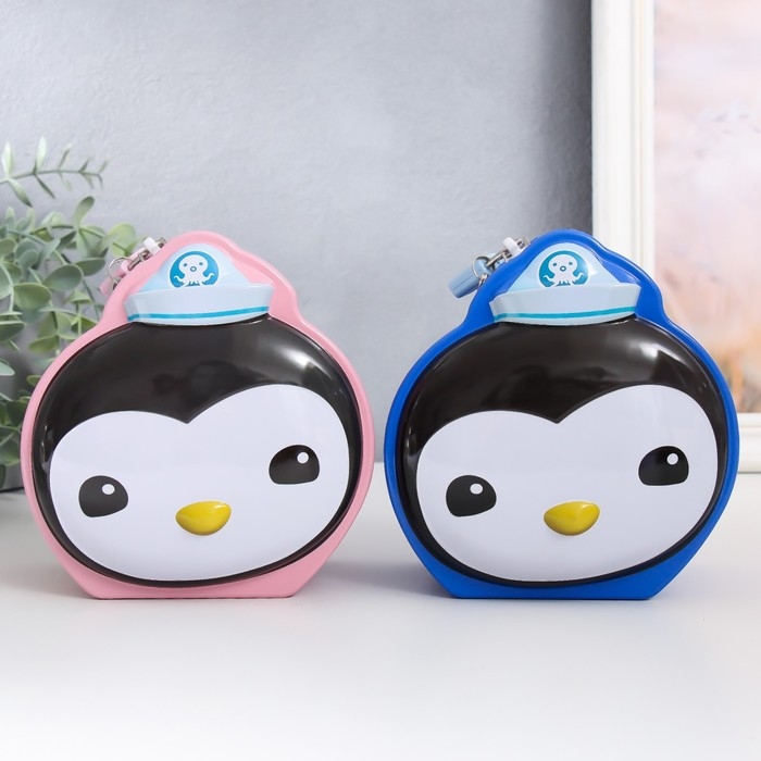 Копилка металл с замочком Копилка металл с замочком "Пингвин. Морячок" МИКС 13х7,5х13,5 см