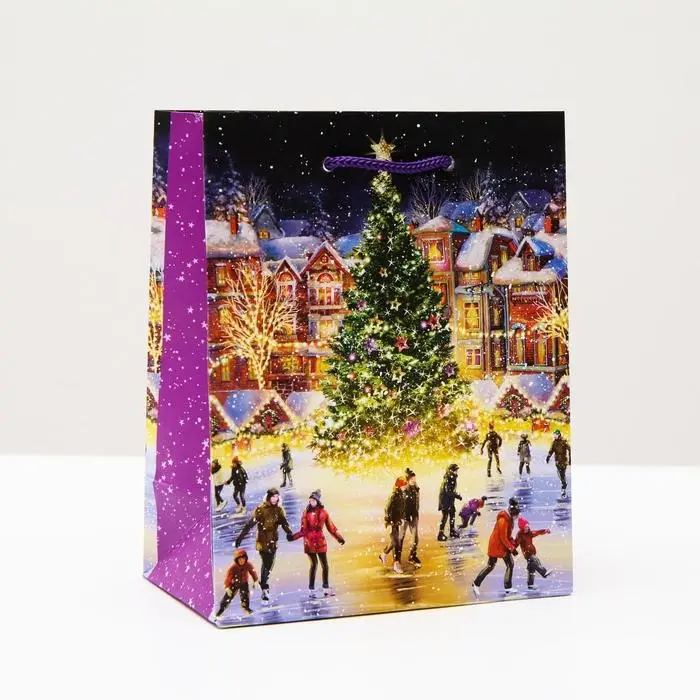 Пакет подарочный Пакет подарочный "Нарядная ёлка", 11,5 х 14,5 х 6,5 см