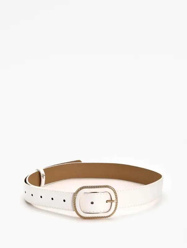 Ремень жен 05-01-07-01, Июнь2507, 3*0,3*110 см, без винта, пряж золото+пласт, 1 прокол, бел 109031 Ремень жен 05-01-07-01, Июнь2507, 3*0,3*110 см, без винта, пряж золото+пласт, 1 прокол, бел 109031