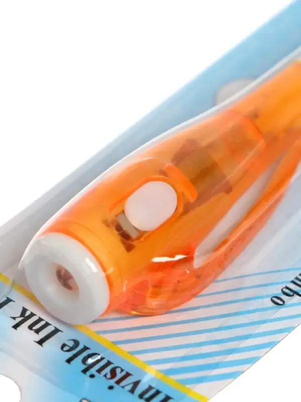 Маркер с невидимыми чернилами Calligrata &laquo;Шпион&raquo;, надпись видно при подсвечивании фонариком, МИКС