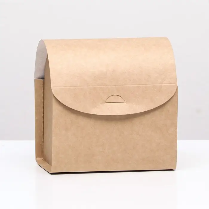 Коробка складная, с застёжкой крафт, для подарков и упаковки, 15×10×10 см Коробка складная, с застёжкой крафт, для подарков и упаковки, 15×10×10 см