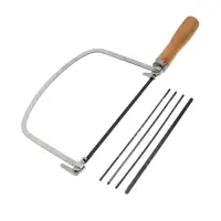 Лобзик ручной ТУНДРА, деревянная рукоятка, в комплекте пилки, 130 мм