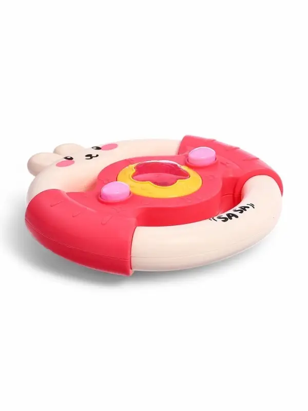 Музыкальный руль ZABIAKA &laquo;Малыш зайчик&raquo;, звуковые и световые эффекты, розовый