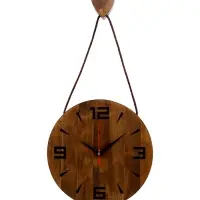 Часы настенные, интерьерные, бесшумные, d-30 см, дерево на подвесе Часы настенные, интерьерные, бесшумные, d-30 см, дерево на подвесе