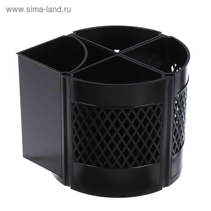 Подставка-органайзер для канцелярии "Квартет-360", черная