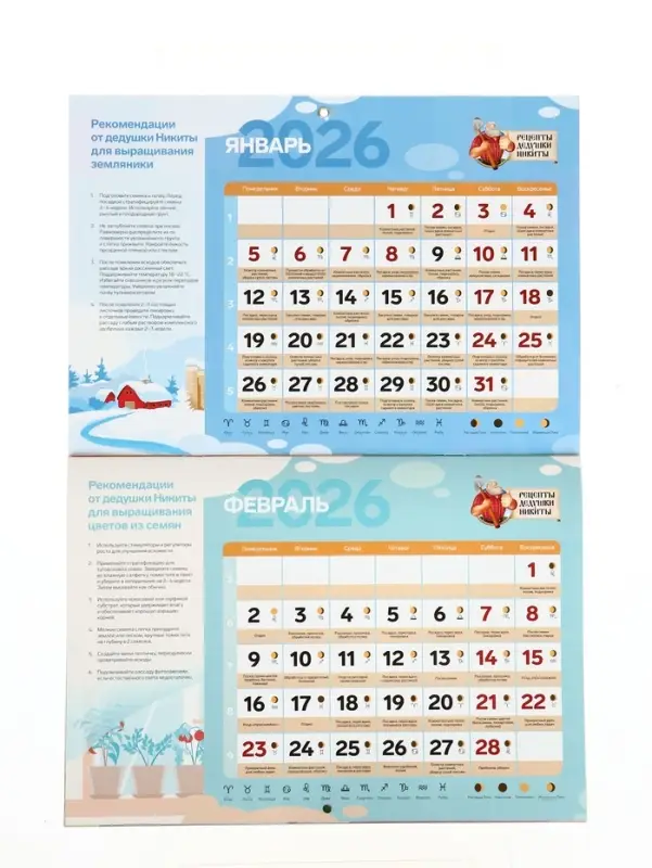 Набор семян с лунным календарем РДН, 1 шт.