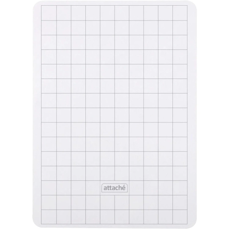 Доска двусторонняя маркерная Attache А4 белый/клетка+ маркер+салфетка