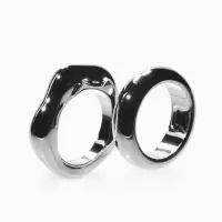 Кольцо пластик «Стиль», набор 2 шт. размер 17, цвет серебро Кольцо пластик «Стиль», набор 2 шт. размер 17, цвет серебро