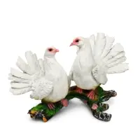 Садовая фигура из полистоуна &laquo;Голуби на коряге&raquo;, 37&times;18&times;37 см