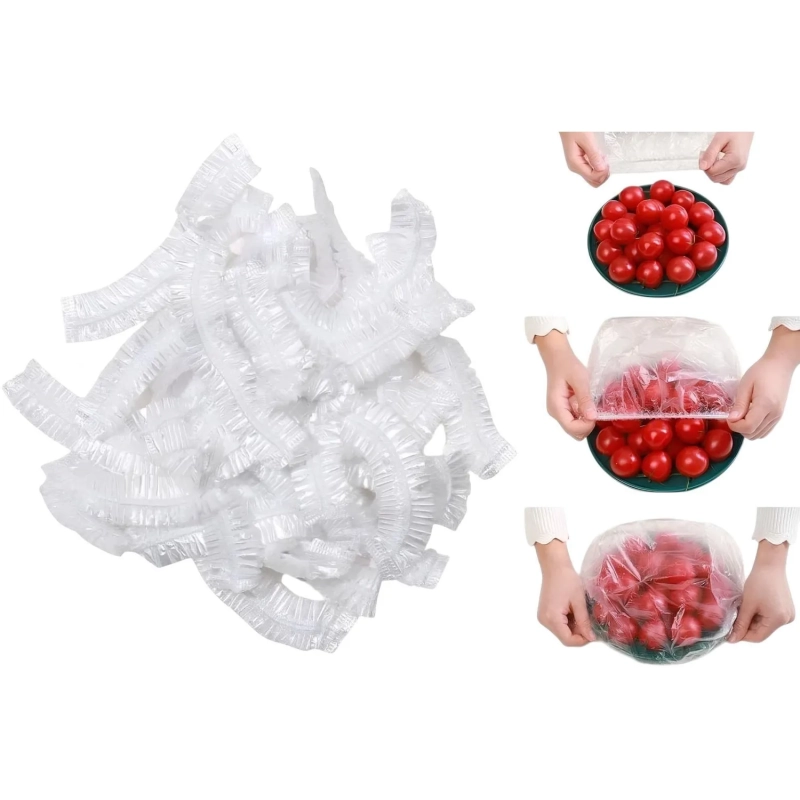 Пакет крышка для хранения продуктов на резинке ПНД диаметр до 40см 100шт/уп