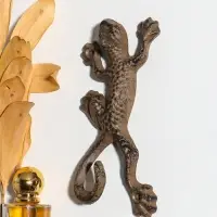 Крючок настенный &laquo;Ящерка&raquo;, ключница декоративная, чугун, 18.8&times;10&times;4 см