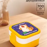 Ланч-бокс двухуровневый &laquo;Нужна добавка&raquo;, 700 мл