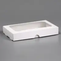 Подарочная коробка под плитку Дубайского шоколада, складная, белая, 18×11×2.7 см