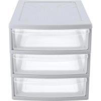 Бокс с выдвижными лотками А4 260х368х265мм 3выдв.отд, светло-сер. 433223930