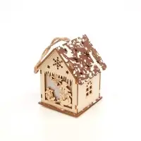 Ёлочная игрушка &laquo;Снеговики&raquo; 9&times;6.5 см, подвеска, от батареек AG10&times;3, свечение тёплое белое