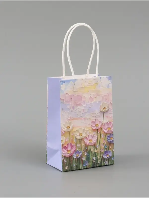 Пакет подарочный &laquo;Нежные цветы&raquo;,10 х 15 х 6 см
