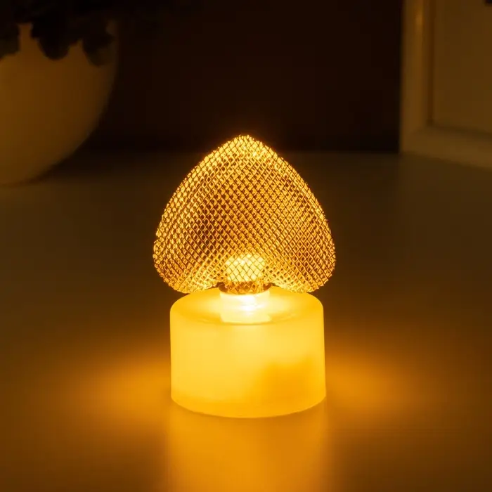 Фигурка световая RISALUX &laquo;Сердце&raquo;, LED-ночник, 0.3 Вт, 3.5&times;4&times;6.5 см