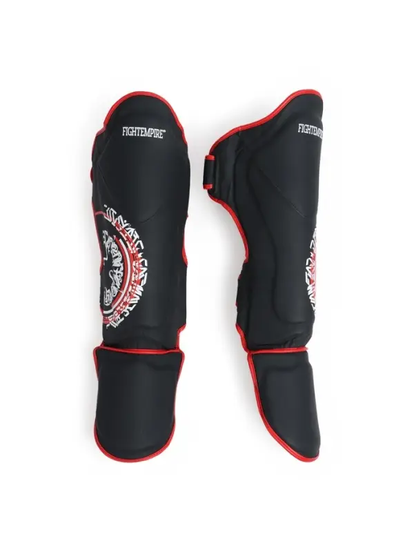 Защита голеностопа для единоборств FIGHT EMPIRE, ART, чёрно-красная, размер XL