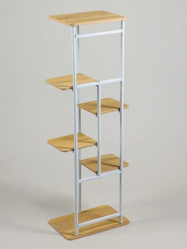 Подставка для цветов Greengo, 6 полок, 36&times;23&times;106 см, напольная, каркас металл, полки МДФ, белая