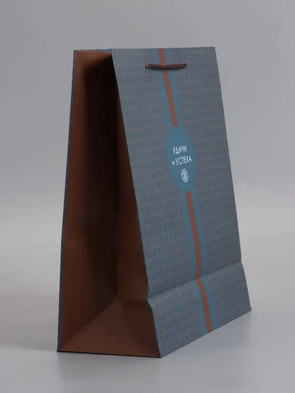 Пакет подарочный "Статусный акцент" ламинированный 26 х 12 х 32 см