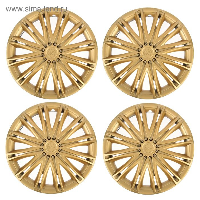 Колпаки колесные R13 Колпаки колесные R13 "СКАЙ", золото, набор 4 шт