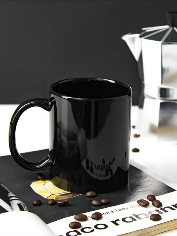 Кружка Доляна &laquo;Классика&raquo;, 390 мл, керамика, чёрная