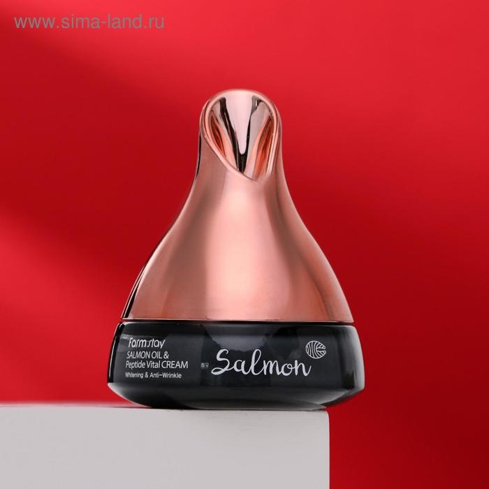 Омолаживающий крем FarmStay с маслом лосося и пептидами, 50 мл Омолаживающий крем FarmStay с маслом лосося и пептидами, 50 мл
