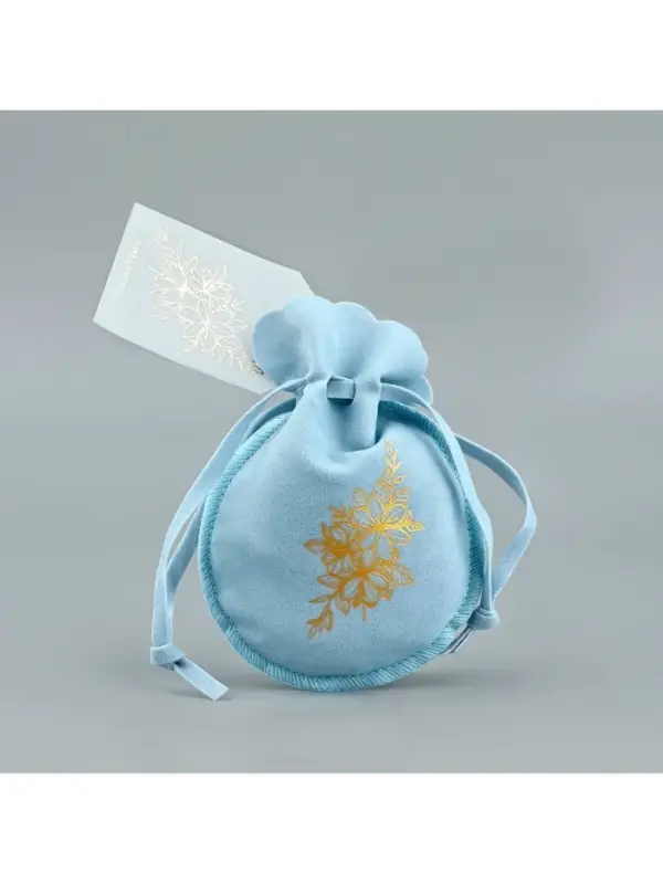 Мешочек подарочный замшевый &laquo;Цветы&raquo;, тиснение, 9&times;12 см &plusmn; 1.5 см