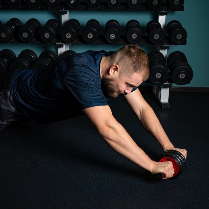 Ролик для пресса ONLITOP, 3 колеса, с ковриком, цвета МИКС Ролик для пресса ONLITOP, 3 колеса, с ковриком, цвета МИКС