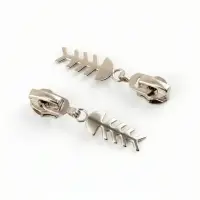 Бегунок для молнии &laquo;Спираль&raquo;, №7, &laquo;Рыба&raquo;, 10 шт., цвет никель