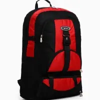 Рюкзак туристический 37 л, с увеличением, карманами, красный