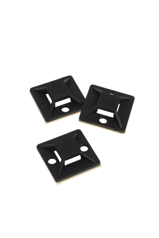 Площадка под хомут-стяжку ТУНДРА, 25х25 мм, цвет черный, 50 шт Площадка под хомут-стяжку ТУНДРА, 25х25 мм, цвет черный, 50 шт