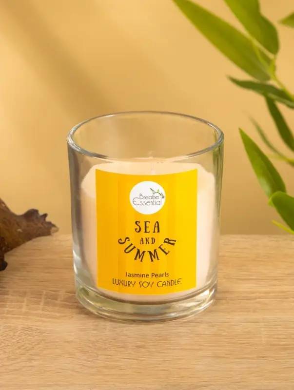 Свечас кристаллом внутри Sea and Summer Свечас кристаллом внутри Sea and Summer "Jasmine Pearls" жасмин, 120 гр