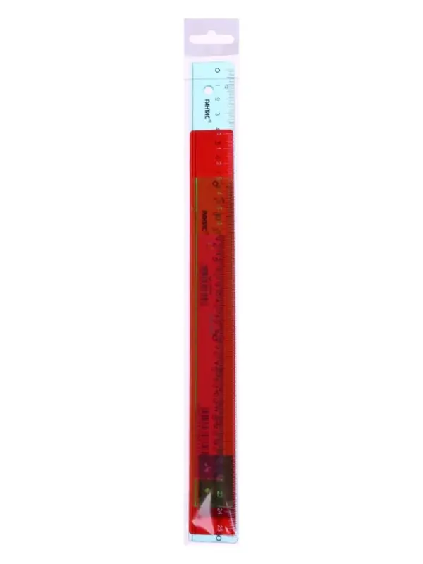 Набор пластиковых линеек Calligrata, 4 штуки (15, 20, 25 и 30 см), прозрачные, МИКС