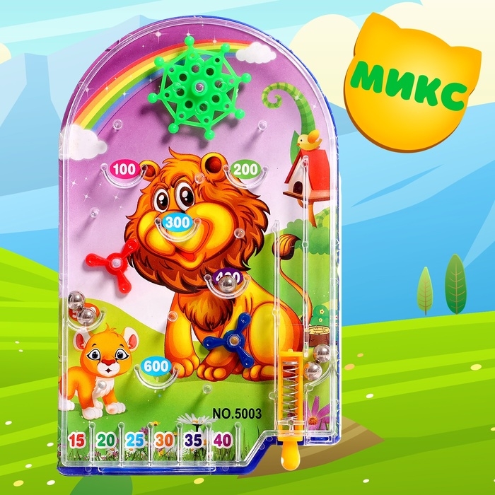 Головоломка-пинбол «Зверята», цвет МИКС Головоломка-пинбол «Зверята», цвет МИКС