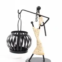Подсвечник &laquo;Аборигенка&raquo;, d=4 см, 19.5&times;8&times;18.5 см