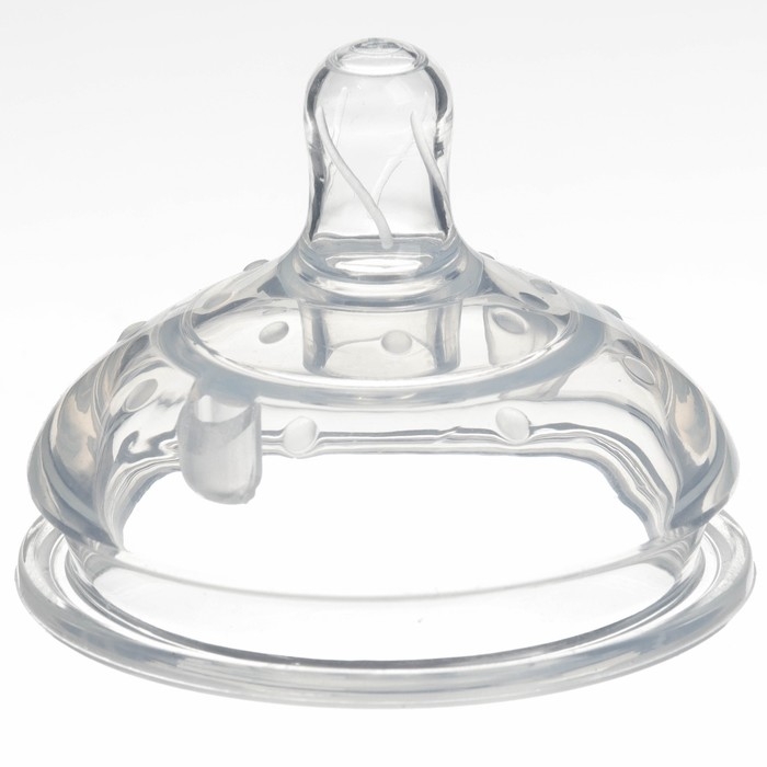 Бутылочка для кормления M&B, ШГ Ø70мм, от 6 мес, 250мл, с ручками, силиконовая колба, цвет зеленый