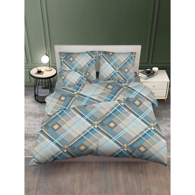 Постельное белье 1,5сп бязь 125гр/м2 цветная&nbsp;(нав.50х70-1шт) микс