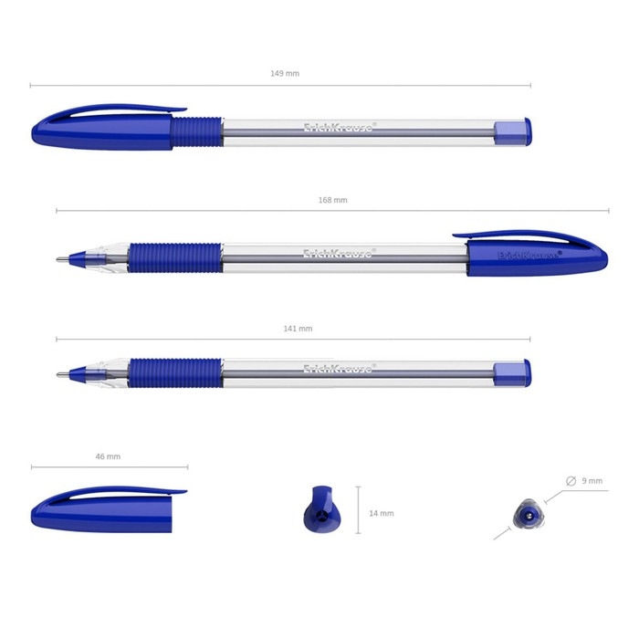 Ручка шариковая ErichKrause U-109 Classic Stick&Grip 1.0, Ultra Glide Technology, чернила синие Ручка шариковая ErichKrause U-109 Classic Stick&Grip 1.0, Ultra Glide Technology, чернила синие