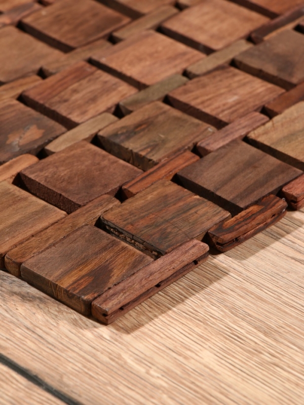 Коврик из тикового дерева, 40х30х0,7 см