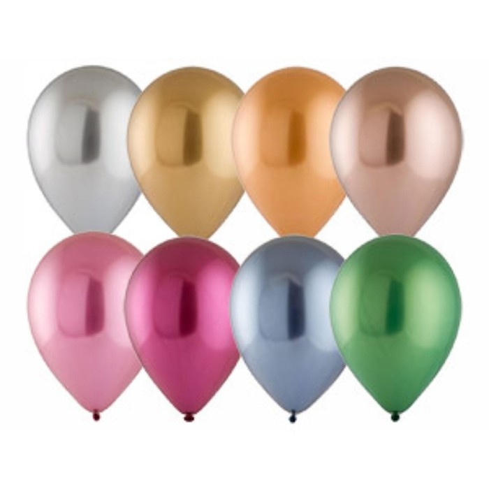 Шар латексный 12 Шар латексный 12", хром, набор 50 шт., МИКС