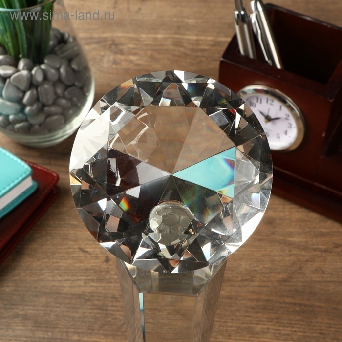 Сувенир стекло "Стела наградная - Бриллиант" 24*7*7