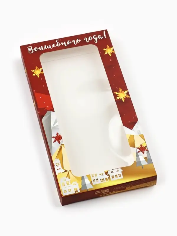 Коробка для шоколада &laquo;С Новым годом!&raquo;, с окном, 17&times;8.5&times;1.5 см