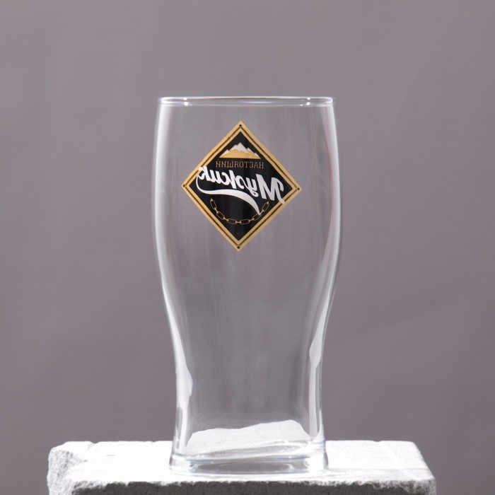 Бокал для пива "Настоящий мужик" горы, 570 мл