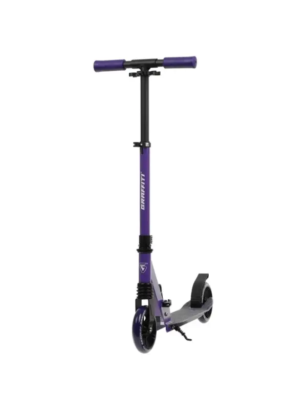 Самокат городской GRAFFITI Comfort Lux 145, колёса PU 145 мм, с передним амортизатором, ABEC 9 Carbon
